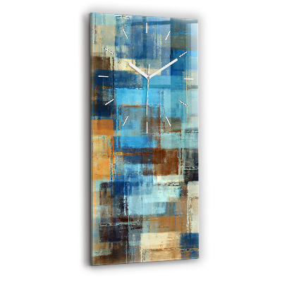 Horloge rectangulaire verticale Fond coloré - abstrait