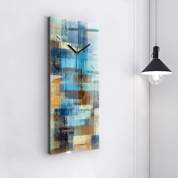 Horloge rectangulaire verticale Fond coloré - abstrait