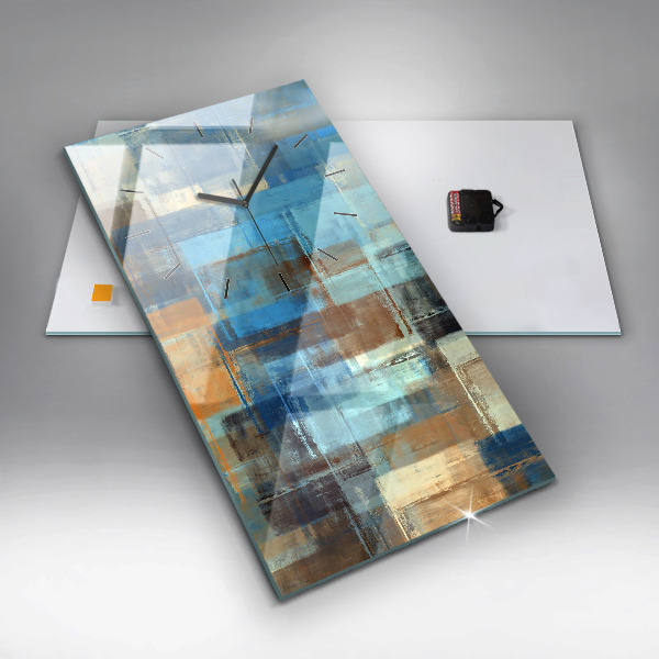 Horloge rectangulaire verticale Fond coloré - abstrait