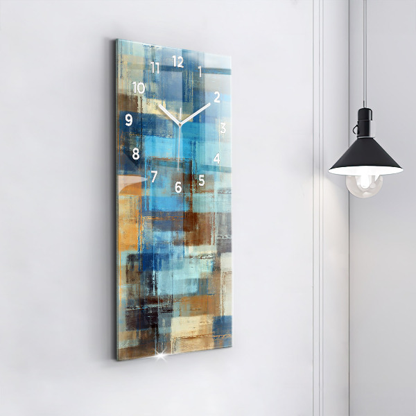 Horloge rectangulaire verticale Fond coloré - abstrait