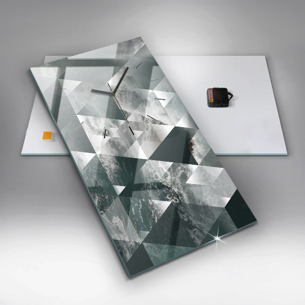 Horloge rectangulaire verticale Vagues de la mer abstraites