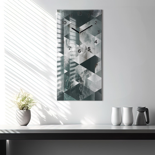 Horloge rectangulaire verticale Vagues de la mer abstraites