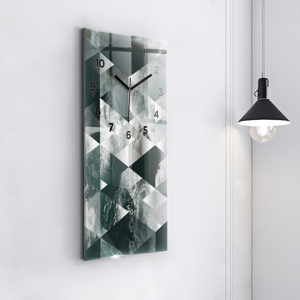 Horloge rectangulaire verticale Vagues de la mer abstraites
