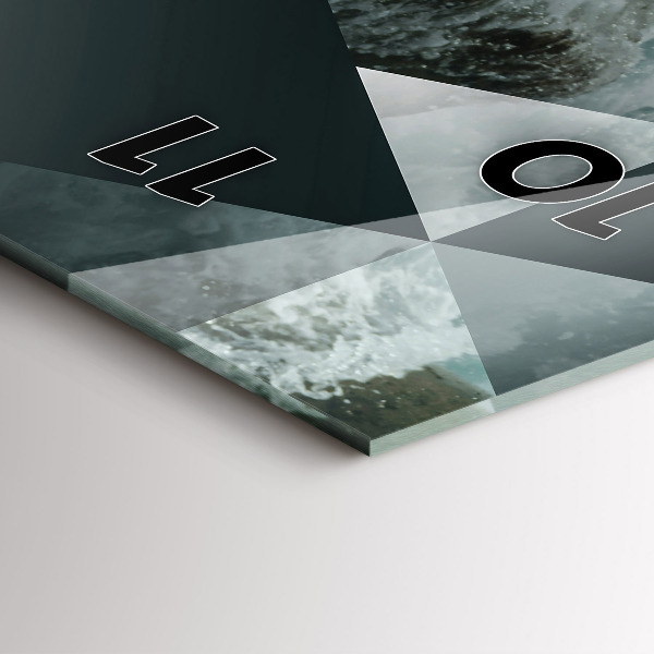 Horloge rectangulaire verticale Vagues de la mer abstraites