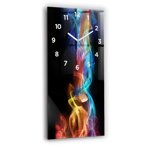 Horloge rectangulaire verticale Lignes colorées abstraites