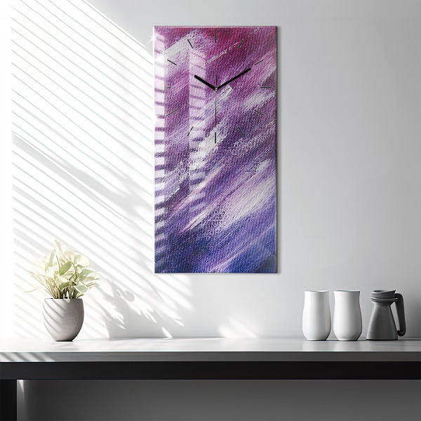 Horloge murale verticale Texture de peinture acrylique