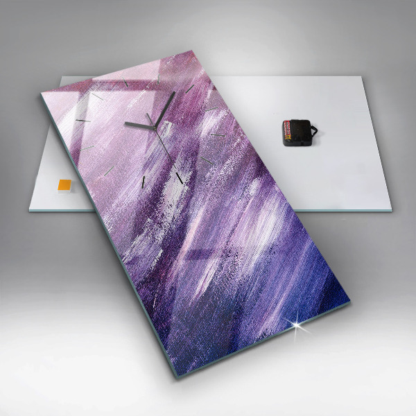 Horloge murale verticale Texture de peinture acrylique