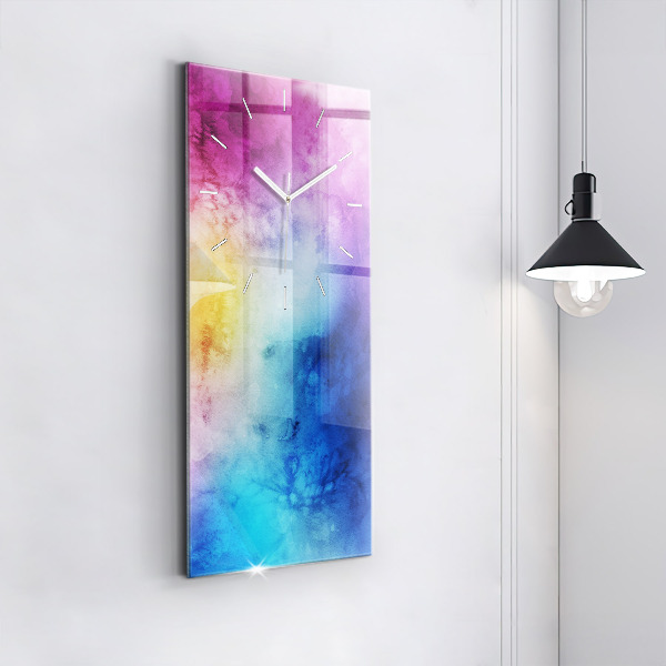 Horloge murale verticale Taches colorées