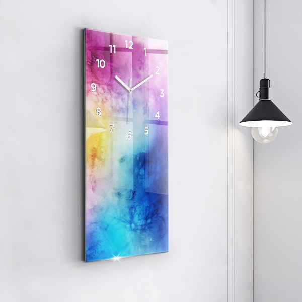 Horloge murale verticale Taches colorées