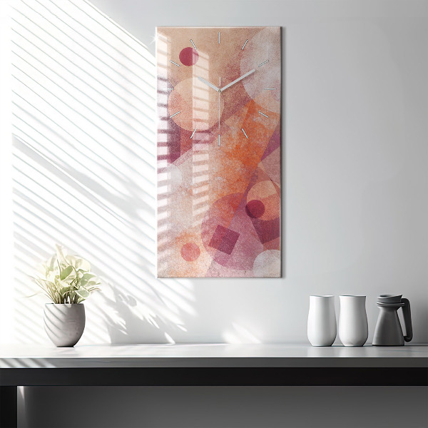 Horloge murale verticale Abstraction géométrique