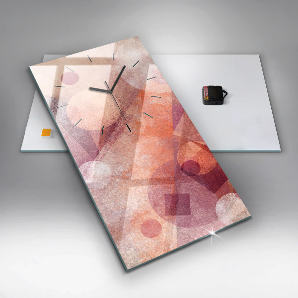 Horloge murale verticale Abstraction géométrique