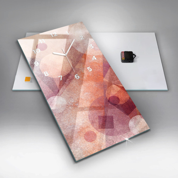 Horloge murale verticale Abstraction géométrique
