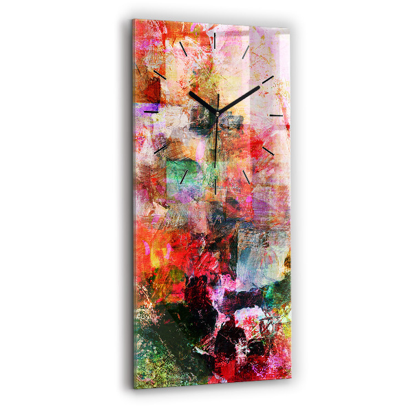 Horloge rectangulaire verticale Composition abstraite