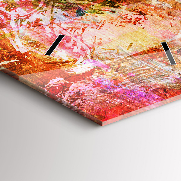 Horloge rectangulaire verticale Composition abstraite