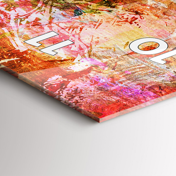 Horloge rectangulaire verticale Composition abstraite