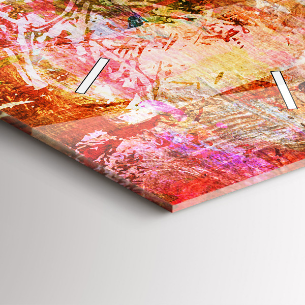 Horloge rectangulaire verticale Composition abstraite