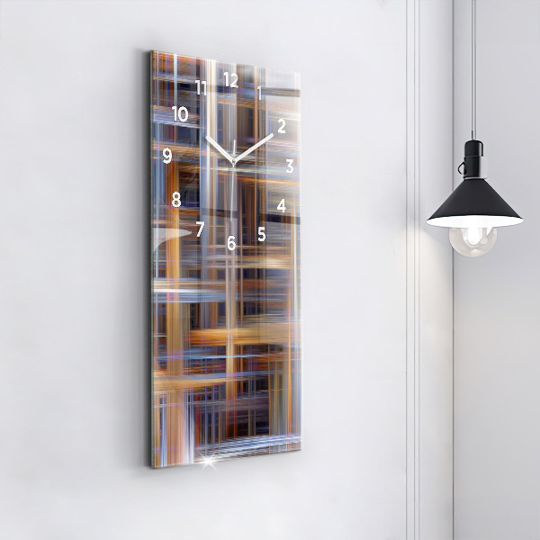 Horloge murale verticale Géométrie abstraite