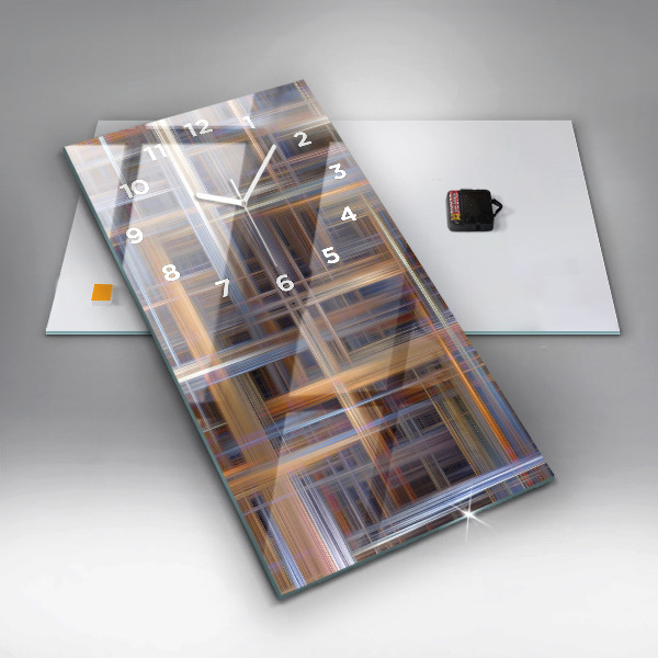 Horloge murale verticale Géométrie abstraite