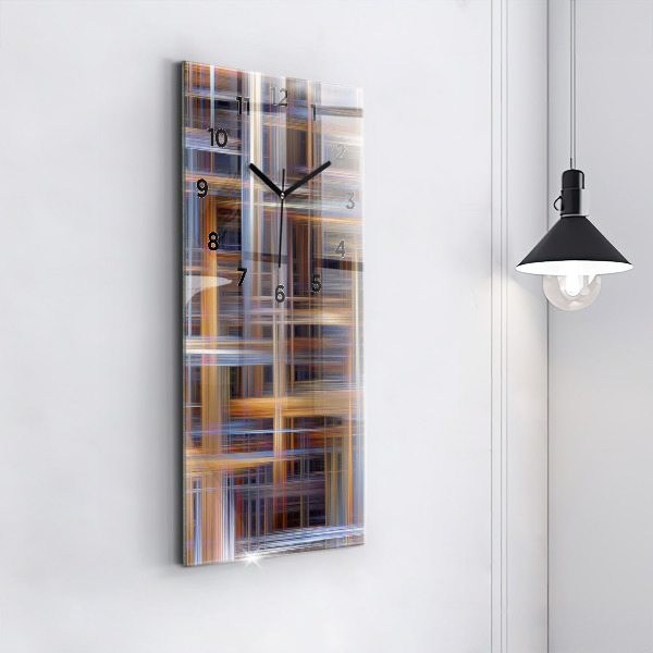 Horloge murale verticale Géométrie abstraite