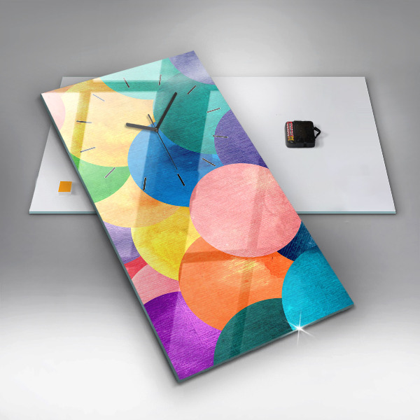 Horloge murale verticale Cercles abstraits