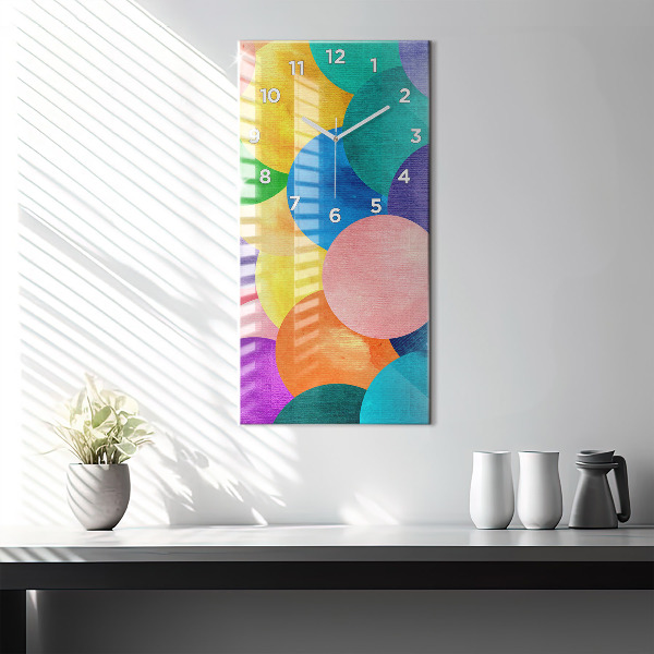 Horloge murale verticale Cercles abstraits