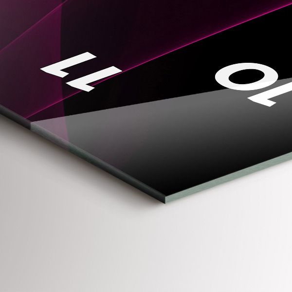 Horloge murale verticale Abstraction rose