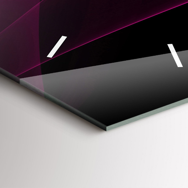 Horloge murale verticale Abstraction rose