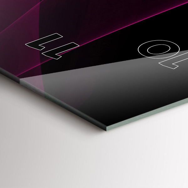 Horloge murale verticale Abstraction rose