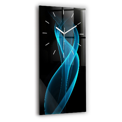 Horloge murale verticale Abstraction bleue