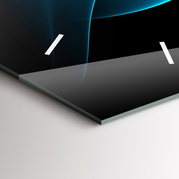 Horloge murale verticale Abstraction bleue