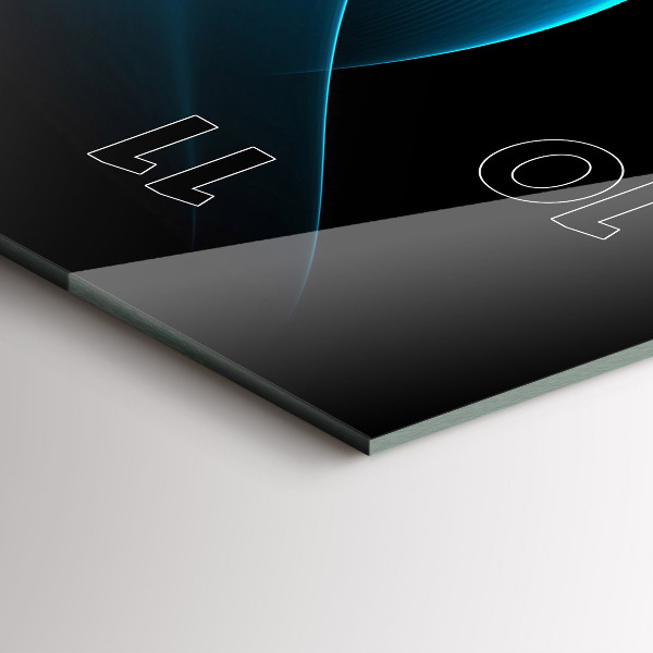 Horloge murale verticale Abstraction bleue