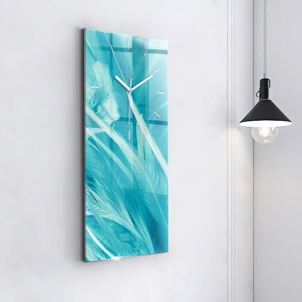 Horloge murale verticale Vert turquoise vintage