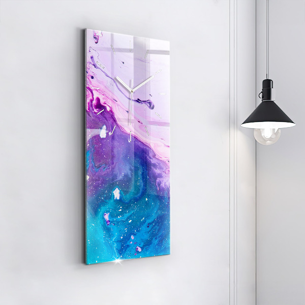 Horloge murale verticale Fond coloré