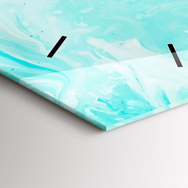 Horloge murale verticale Abstraction bleue