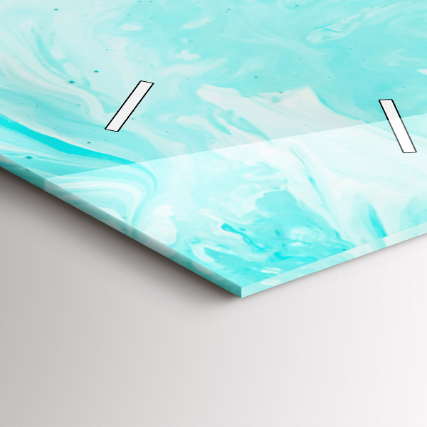 Horloge murale verticale Abstraction bleue