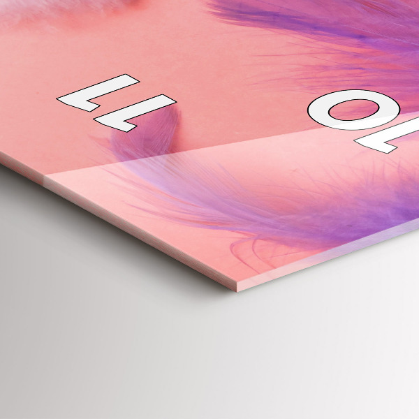 Horloge murale verticale plumes colorées