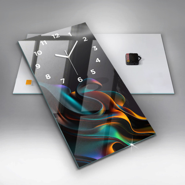 Horloge murale verticale Vague futuriste