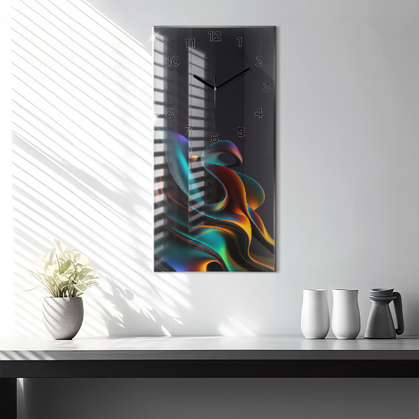 Horloge murale verticale Vague futuriste