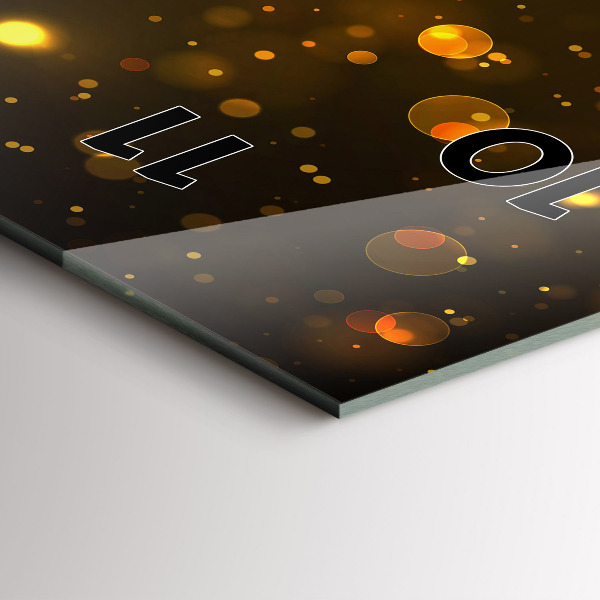 Horloge murale verticale 'Poussière d''or'