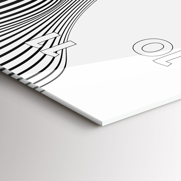 Horloge murale verticale Art en noir et blanc