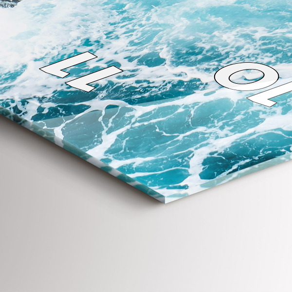 Horloge murale verticale Vagues tourbillonnantes et mousseuses