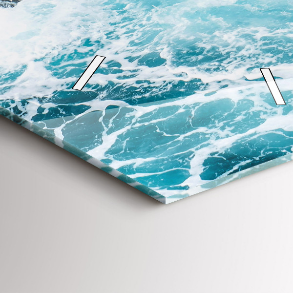 Horloge murale verticale Vagues tourbillonnantes et mousseuses