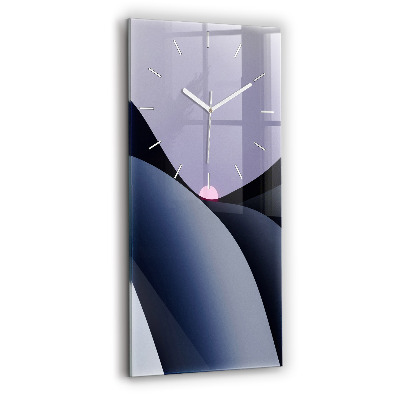Horloge rectangulaire verticale Soleil abstrait