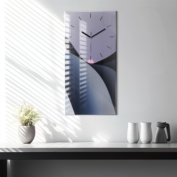 Horloge rectangulaire verticale Soleil abstrait