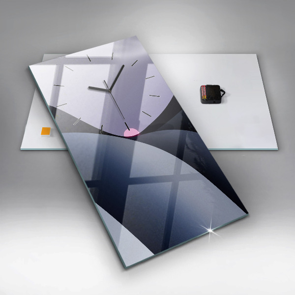 Horloge rectangulaire verticale Soleil abstrait