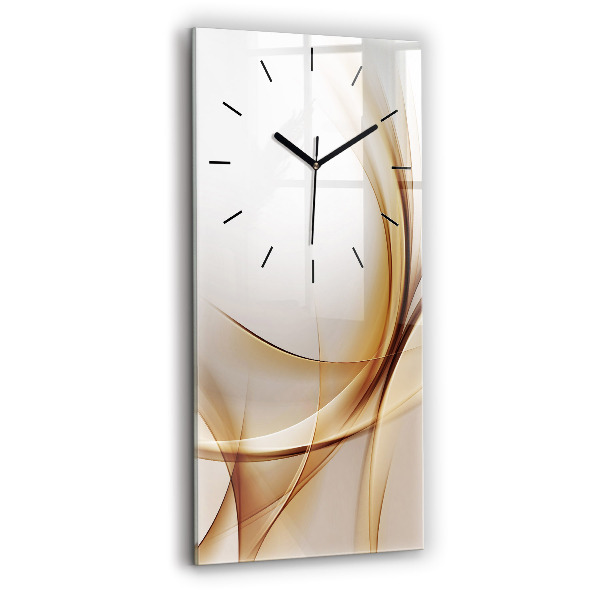 Horloge rectangulaire verticale Abstraction dorée