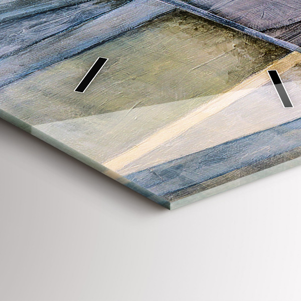 Horloge rectangulaire verticale peinture impressionniste