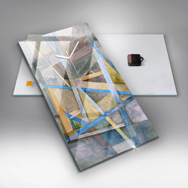 Horloge rectangulaire verticale peinture impressionniste