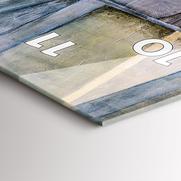 Horloge rectangulaire verticale peinture impressionniste