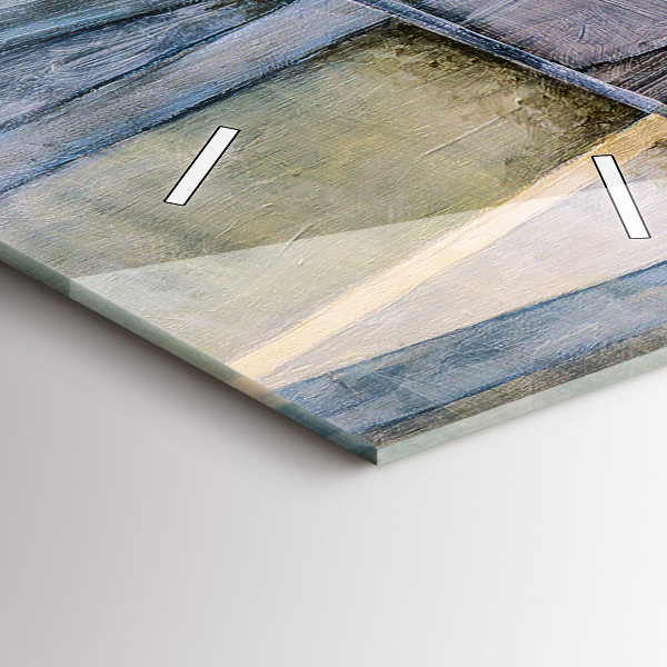 Horloge rectangulaire verticale peinture impressionniste